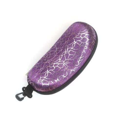 Zipper Eye Glasses Case - Purple