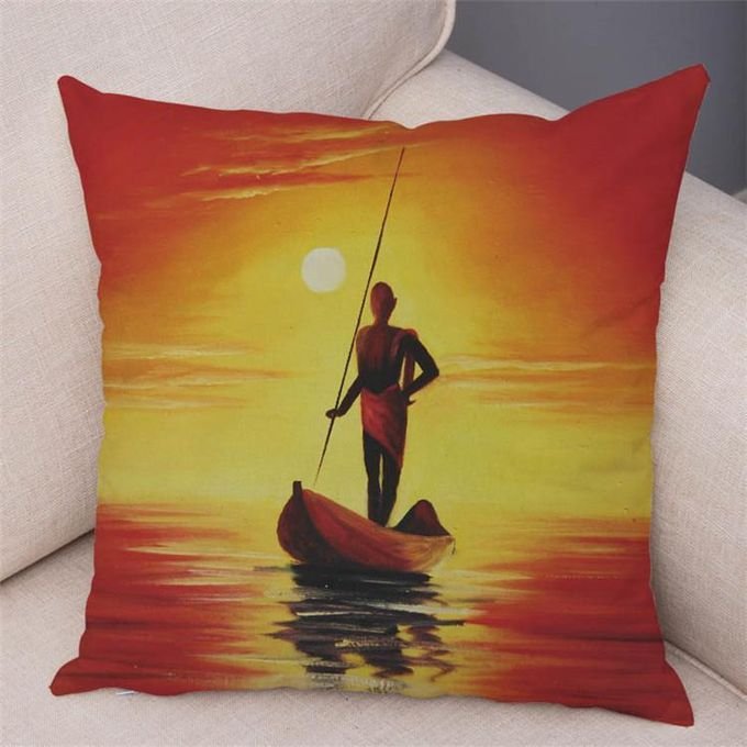 Throw Pillow - African Fisherman