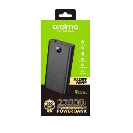 Traveler-3-byte Power Bank - 27000mAh -Black