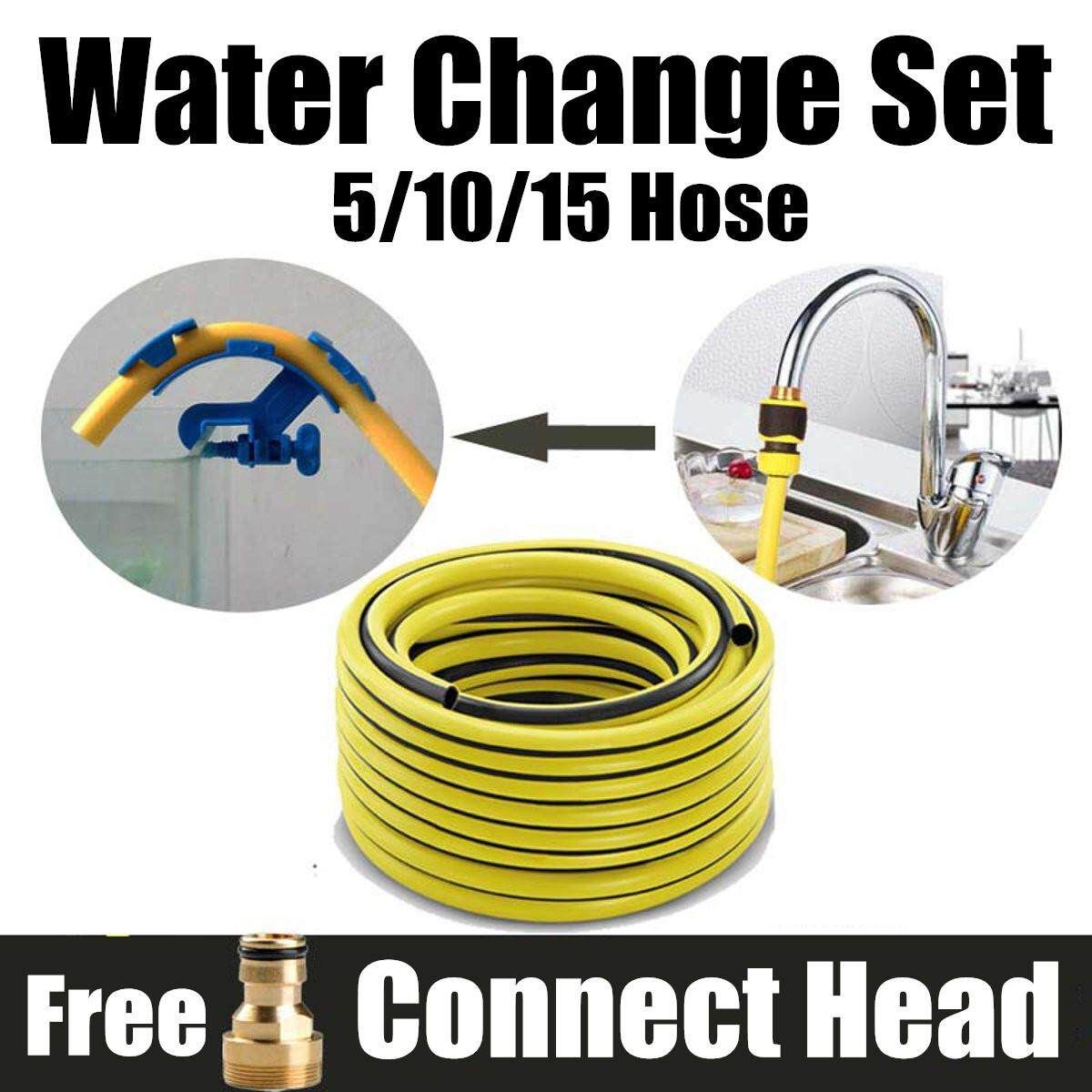 Set Aquarium Water Change Kit Fish Tank Cleaner With 5/10/15m Hose Connect Head # 5M 5M