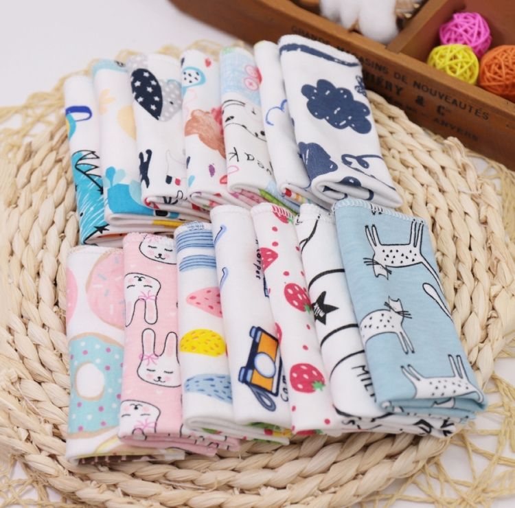 Burp Cloths 10 PCS Baby Cotton Saliva Handkerchief