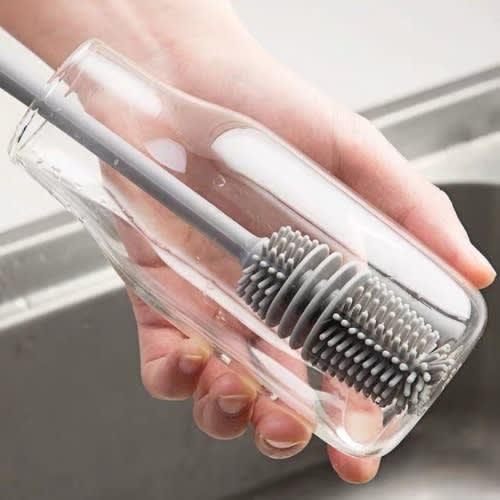 Silicone Bottle Brush Glass Long Handle Cleaning Brush