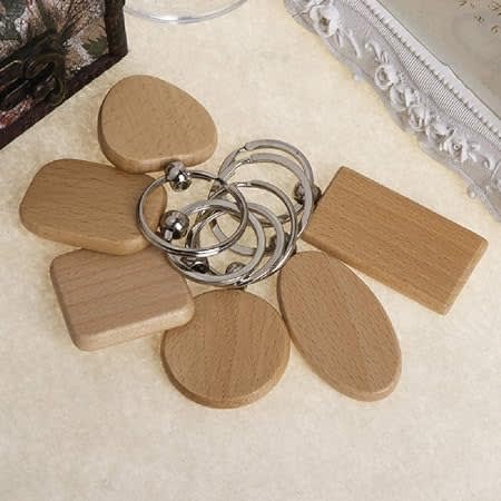 12pcs Unbranded Wooden Key Chain Holder