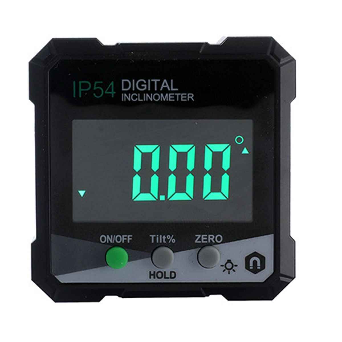 1 Set Digital Inclinometer Digital Level Protractor with Storage Bag Green