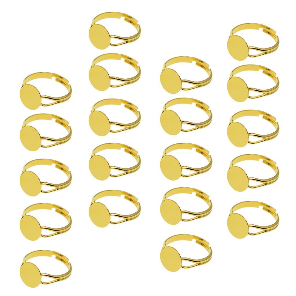 20pcs Adjustable  Settings  Base Round Trays Golden