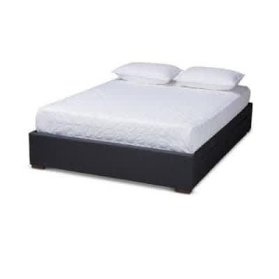 4.5ft X 6ft Patterned Headboard BedFrame + Free 2 Pillows & Bed Side
