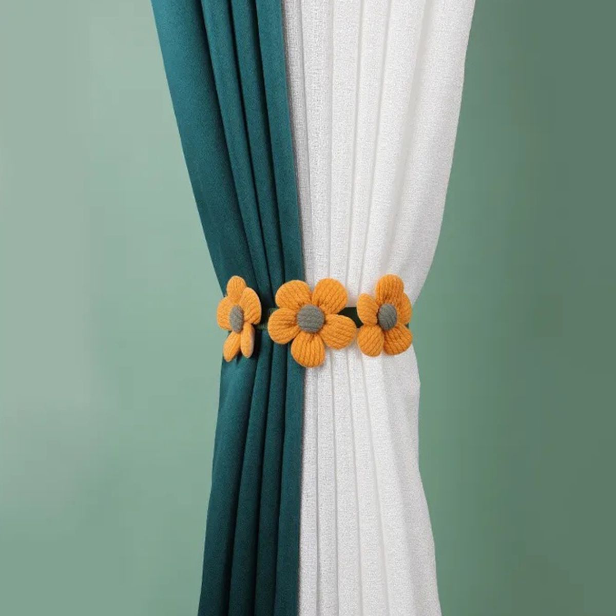 Curtain Holder Bedroom Anti-scratch Curtain Tieback Straps Yellow