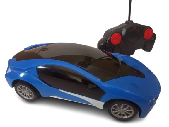 Remote Controlled Toy Car With Lights - Blue