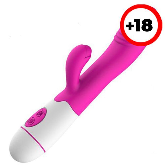 Rechargeable Vibrator & Dildo With Clitoris Stimulator