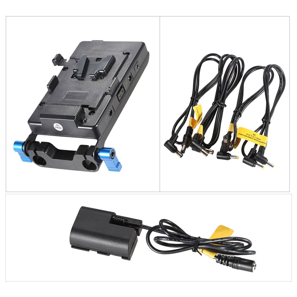 V Type Battery Plate With 15mm Rod Clamp E6 Battery Adapter