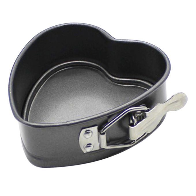 Loose Base Tin W/Non-Stick Coating For Cake Black Heart 11x4.5cm