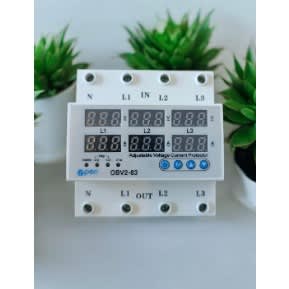 Three Phase Adjustable Voltage Current Protector 63a