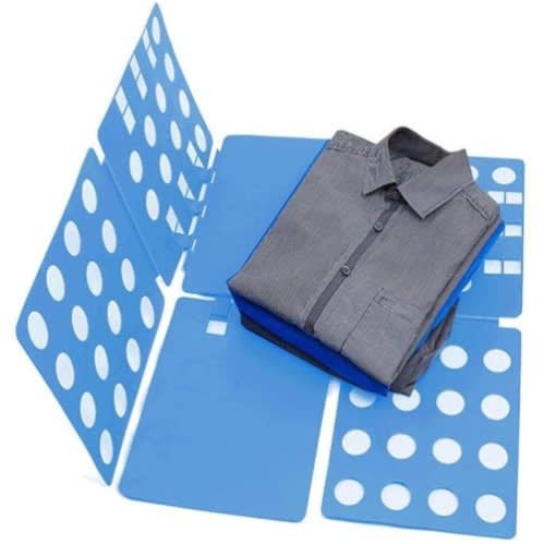 Fast Speed Magic Clothes Folding Board Laundry Organizer - Adult Sizes - Blue