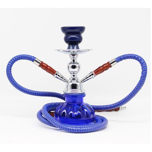 Tobacco Smoking Pot/Double Tube Glass Shisha Pot