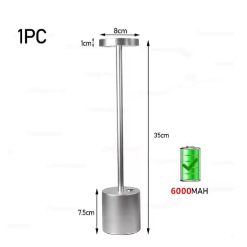 Rechargeable Led Desk Lamp Metal Dimmable Touch Table Lamp