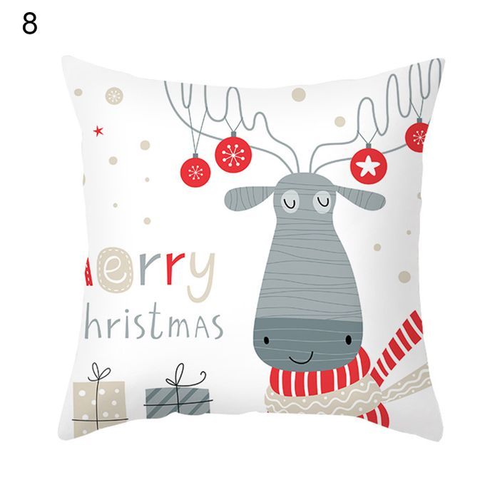 Pillow Slip Christmas Theme Pattern Hidden-Zipper Polyester-