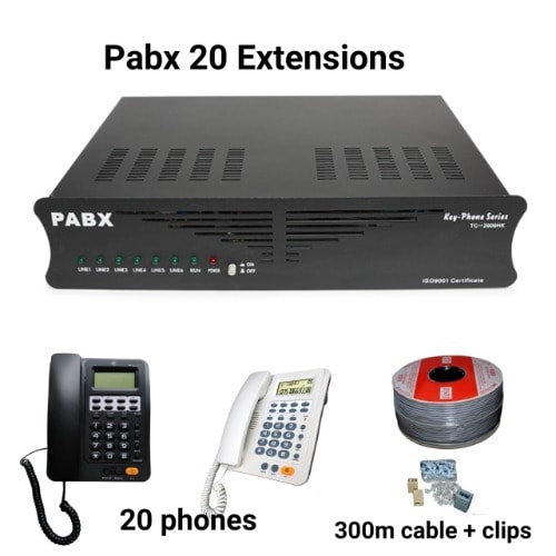 Pabx 20 Extensions Wired Intercom Bundle Package