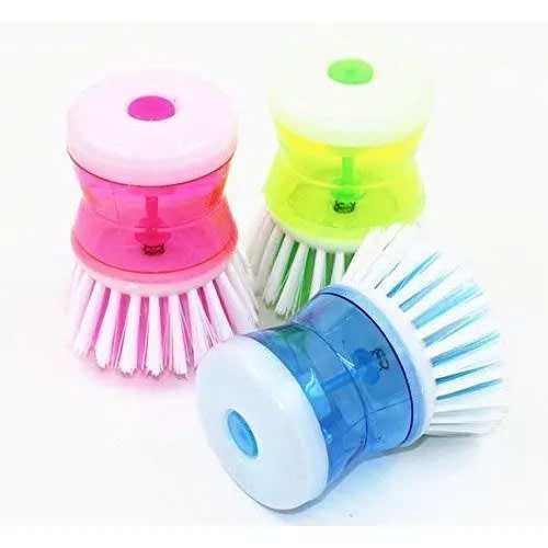 Cleaning Brush With Soap Dispenser - 3 Pieces - Multicolor
