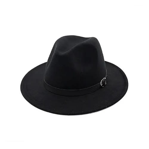Mens Fedora Cowboy Hat - Black
