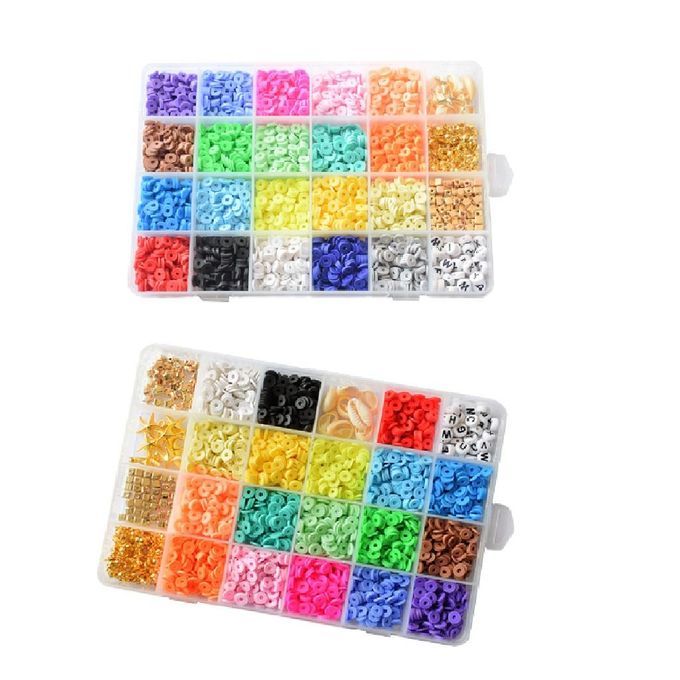 2 Piece Clay Spacer Beads Kit Craft Beads For DIY Bracelets
