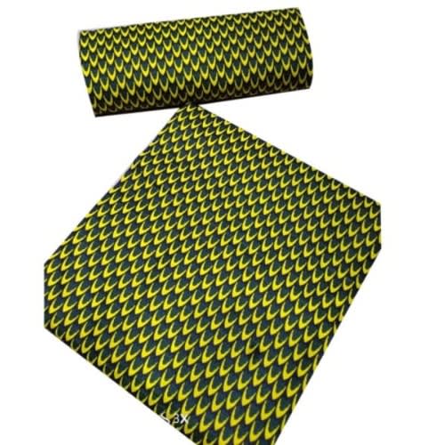 Ankara Fabric - Yellow  Black - 6 Yards