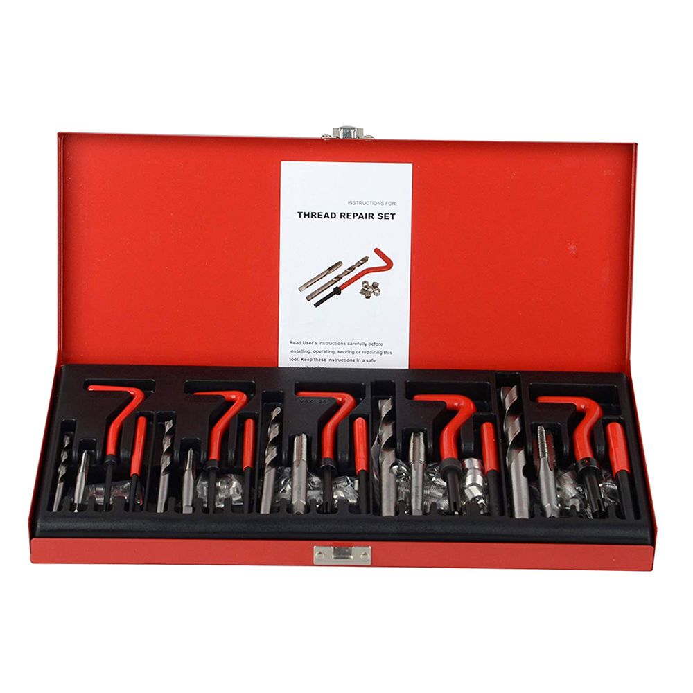 131Pcs Stripped Thread Rethread Helicoil Repair Kit Set