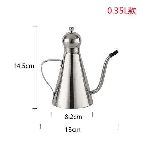 304 Stainless Steel Oil Pot Leak-proof Long Mouth Oil Bottle