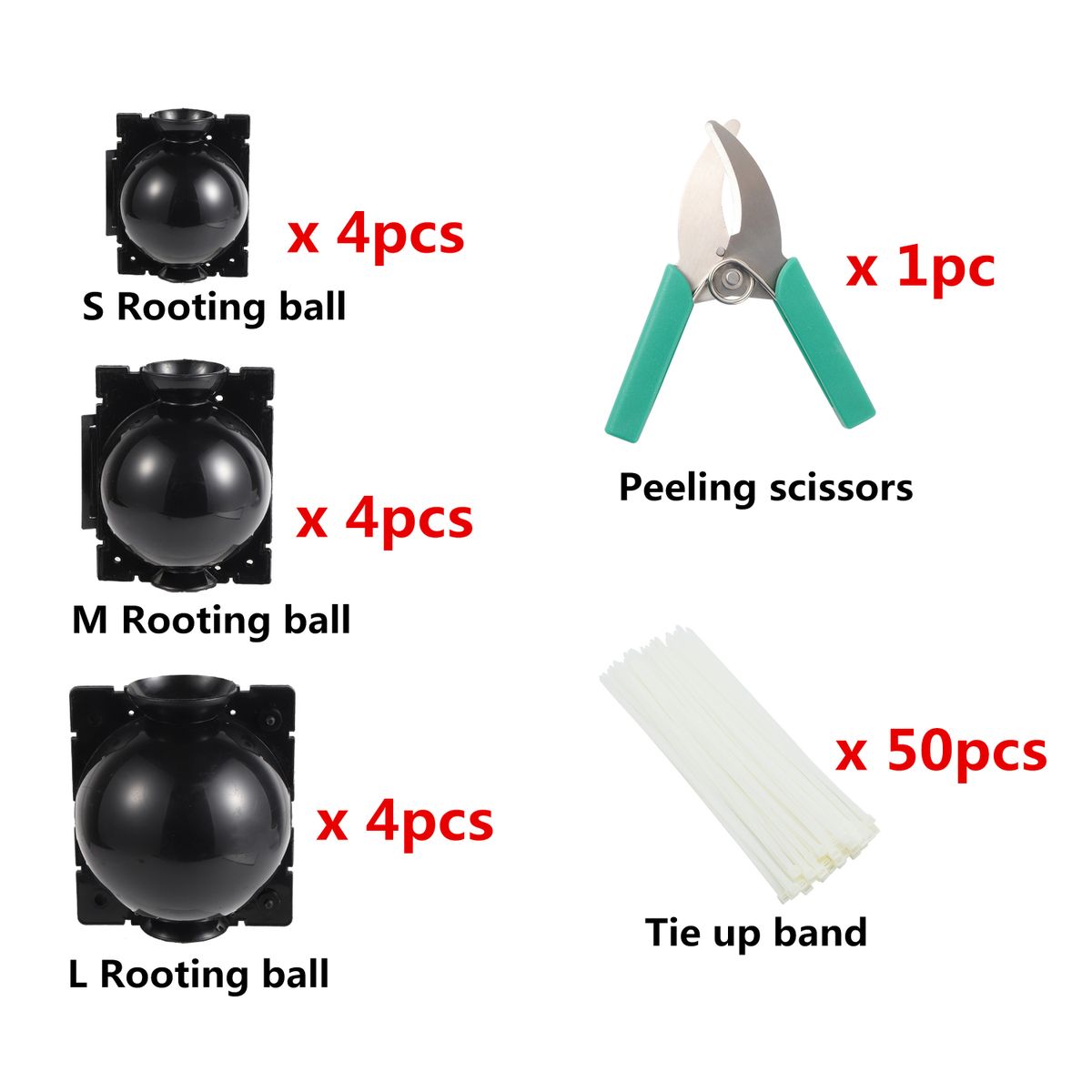 1 Set Plant Rooting Ball Peeling Grafting Scissors