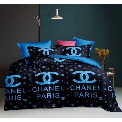Channel Inspired Bedsheet And Pillowcases -