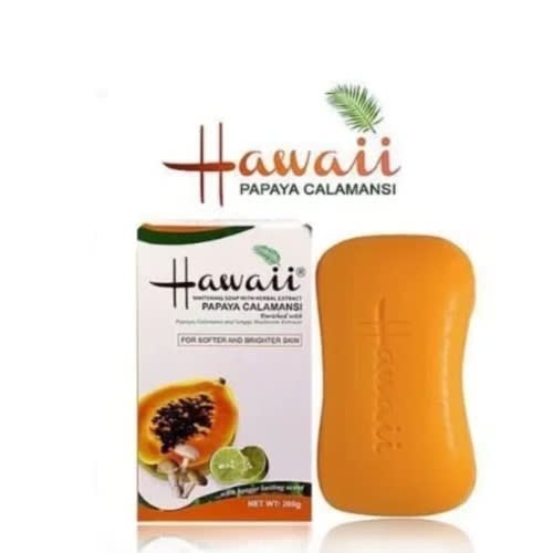 Hawaii Papaya Calamansi Whitening Soap - 200g X 4