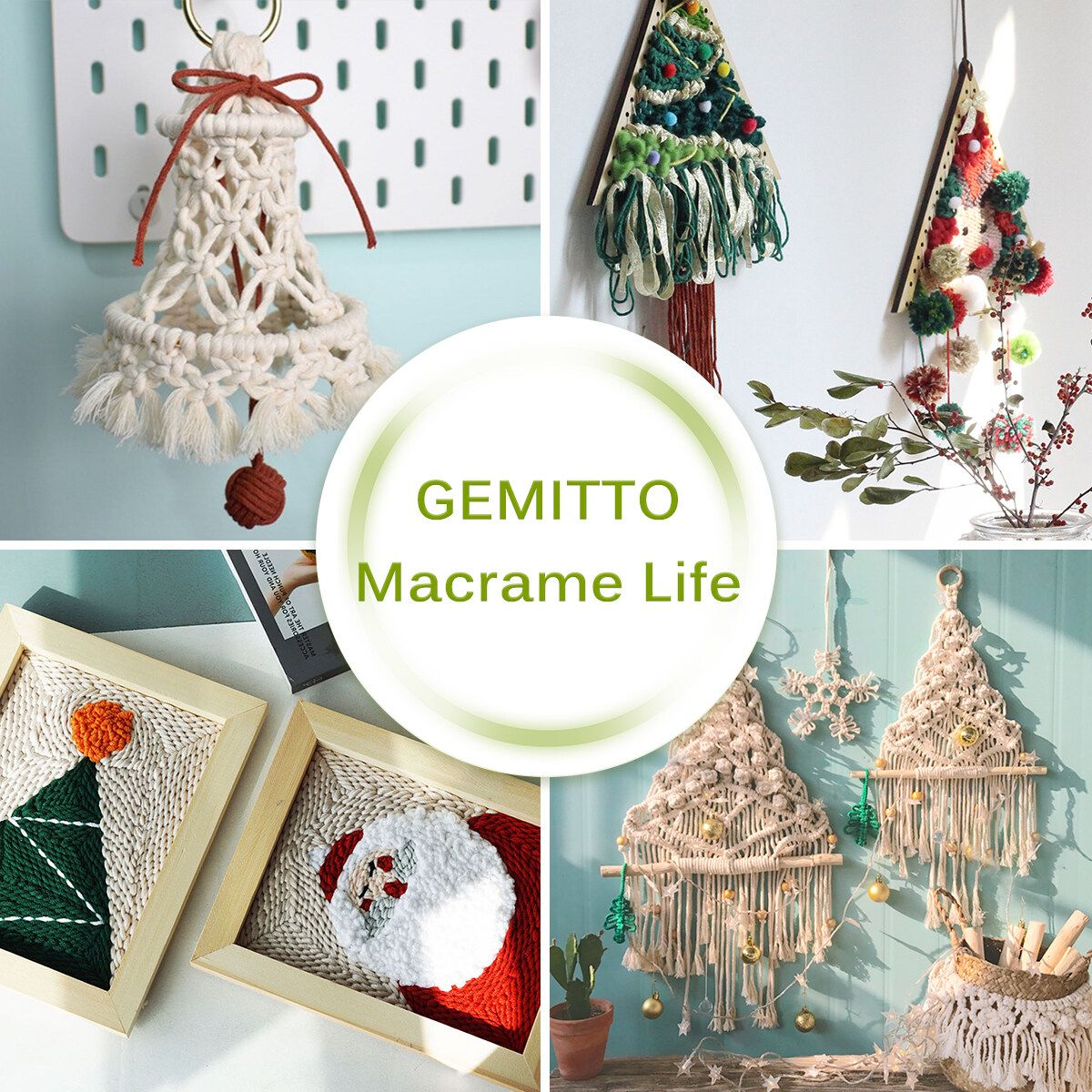 5mmx90M Macrame Rope Twisted Natural Cotton Cord String Hand Crafts Accessories