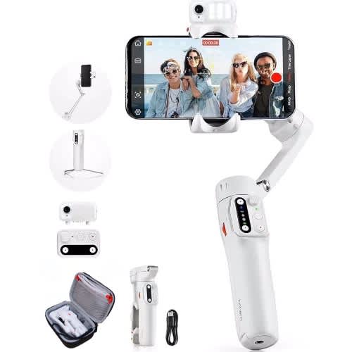 iSteady hohem V3 3-Axis Gimbal for Smartphone with Al Tracker Built-in Extension Rod with bag