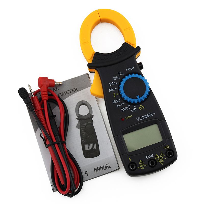 Digital Clamp Multimeter Ac Dc Volt Voltage Amp Ohm Tester