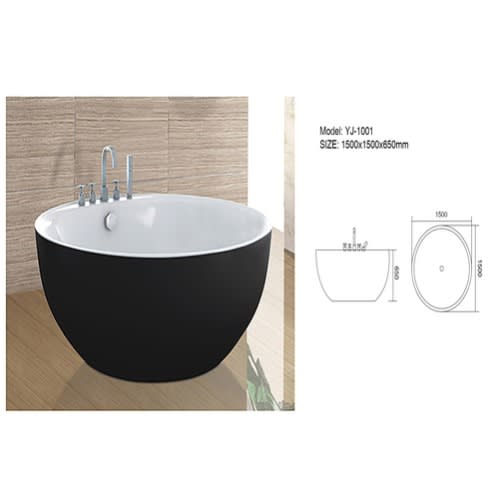 Round Shape Acrylic Bathtub