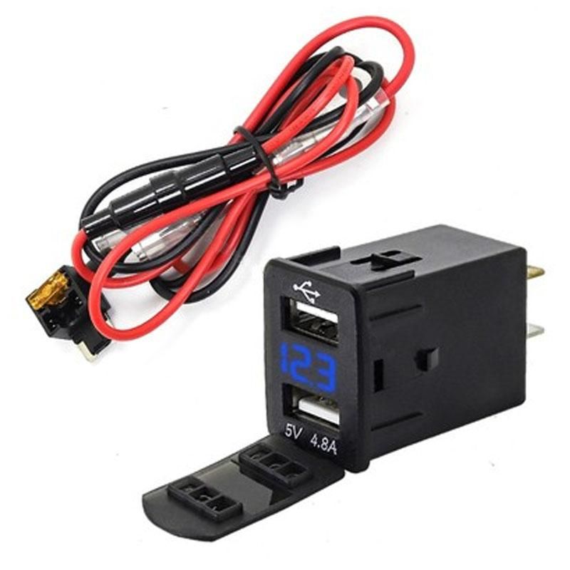 1PC Car Tricolor charger QC3.0 USB charger fast charging for Nissan News