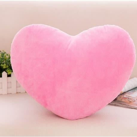 Pink Color Heart Throw Pillow With Zip