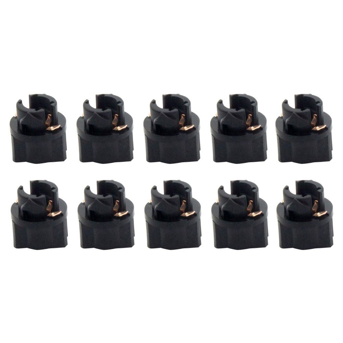 10Pcs T5 LED Twist Socket PC47 Instrument Panel Cluster Replacement Socket Lamp Holder
