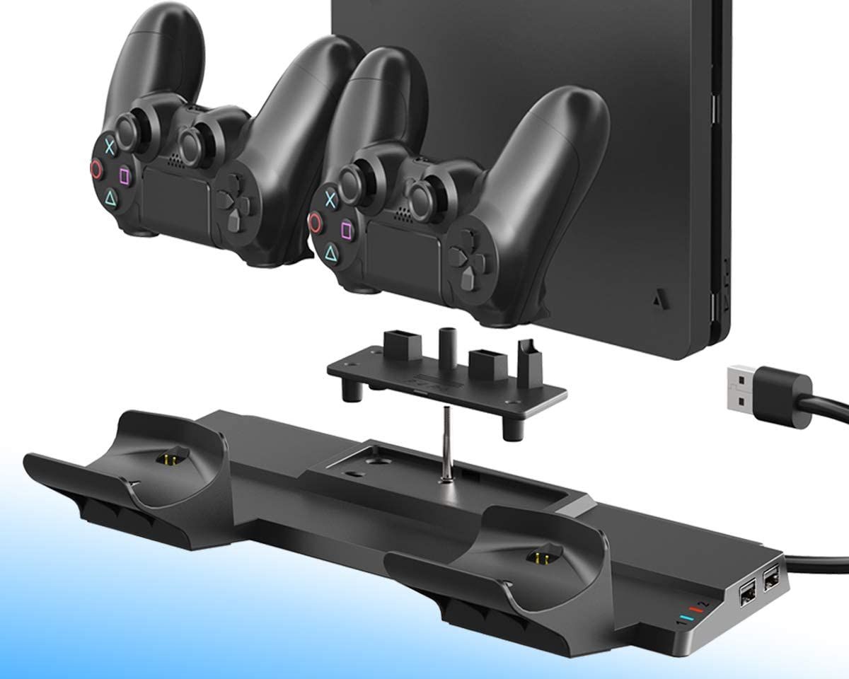 PS4 Controller Charger Vertical Charging Station Dock Mount