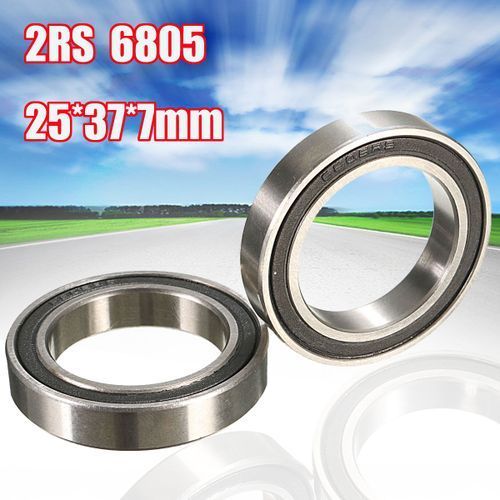 2PCS 6805N 25X37X7mm 2RS Bicycle Ball Bearing Rubber Sealed