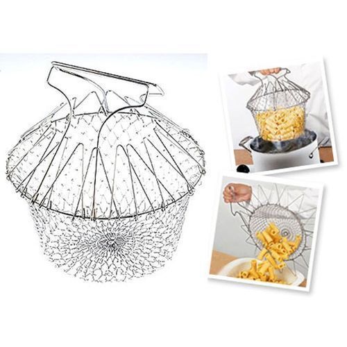 Deep Fryer Frier Chef Basket Colander Sieve Kitchen Tool
