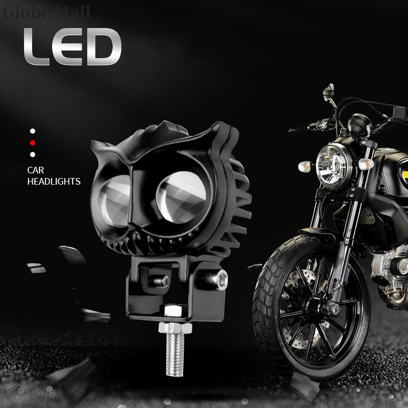 LED Waterproof Owl Motorcycle Spotlights Working Lights