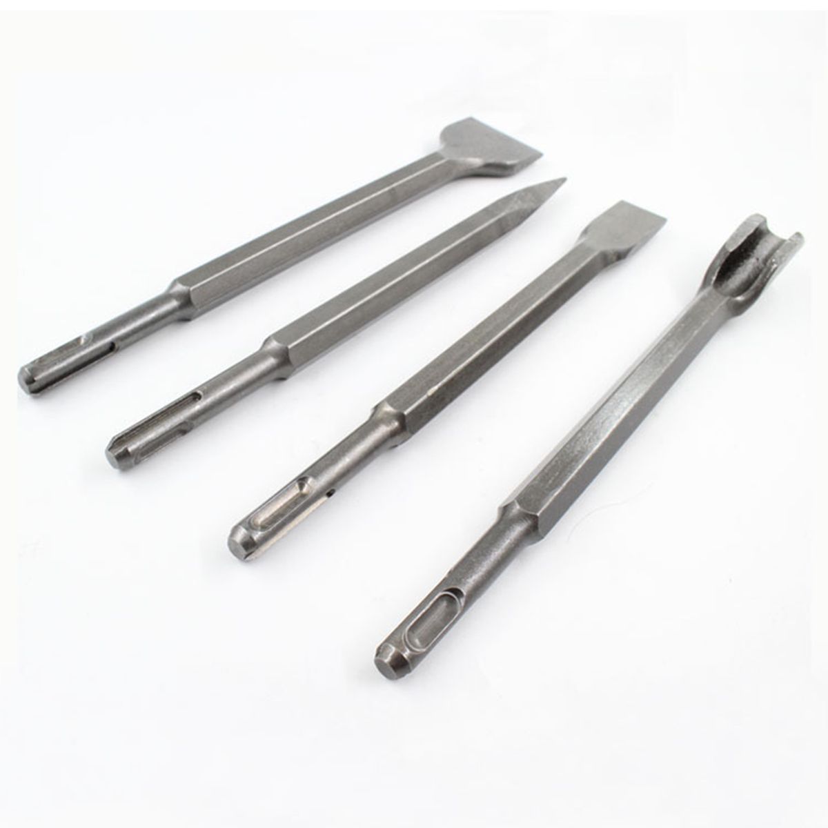 Set Of 4PCS 250mm SDS S-harp Flat U-shaped Widening Chisel