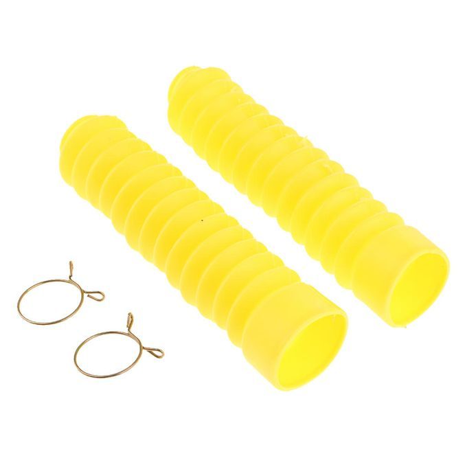 Front Fork Dust Cover Motorcycle Shock Absorber Boots Yellow Yellow