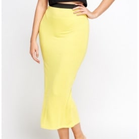 Elasticated Basic Maxi Skirt (yellow) - 0092