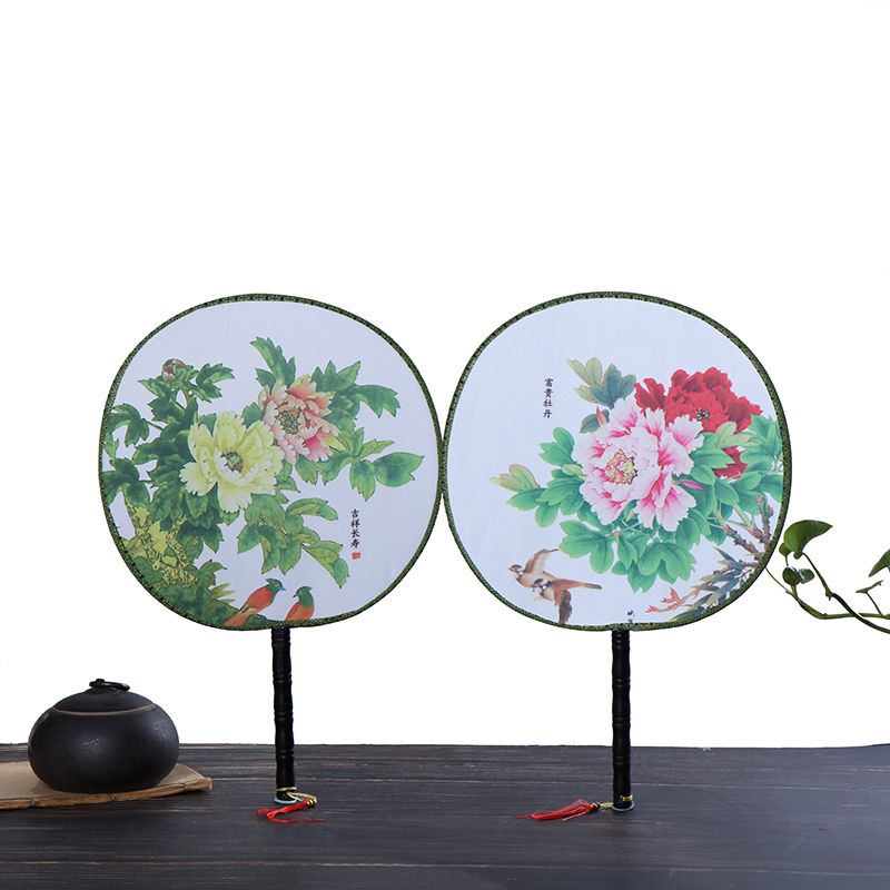 For Fan Supplies Hand Chinese Event Fans Wedding Style Held Gift Birthday Silk Ancient Decor Party Round Home