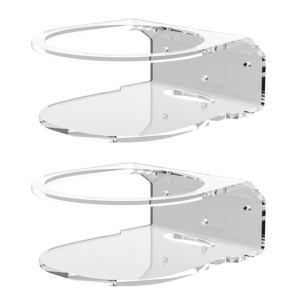 2 Pack Acrylic Wall Mount Bracket Compatible with Meshforce M7 Tri-Band, Transparent