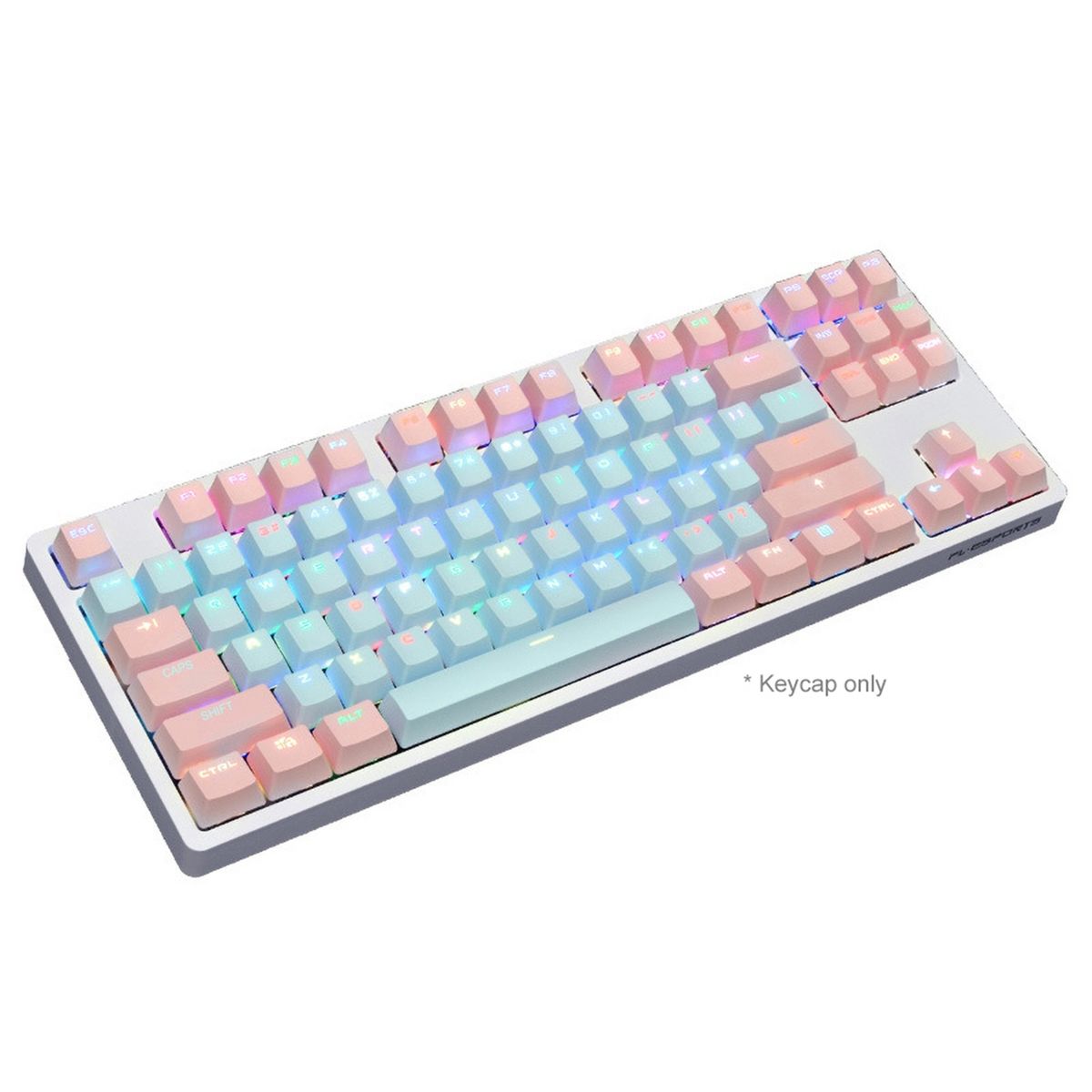 87Pcs/Set Keycap Color Matching Light-proof PBT-Blue Pink