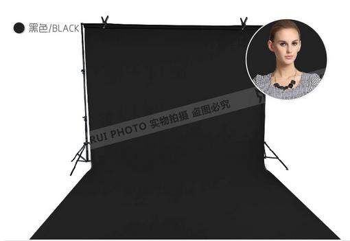 1.6X3m 5X10FT Green Non-woven Photography Studio Backdrop Background Black (black)