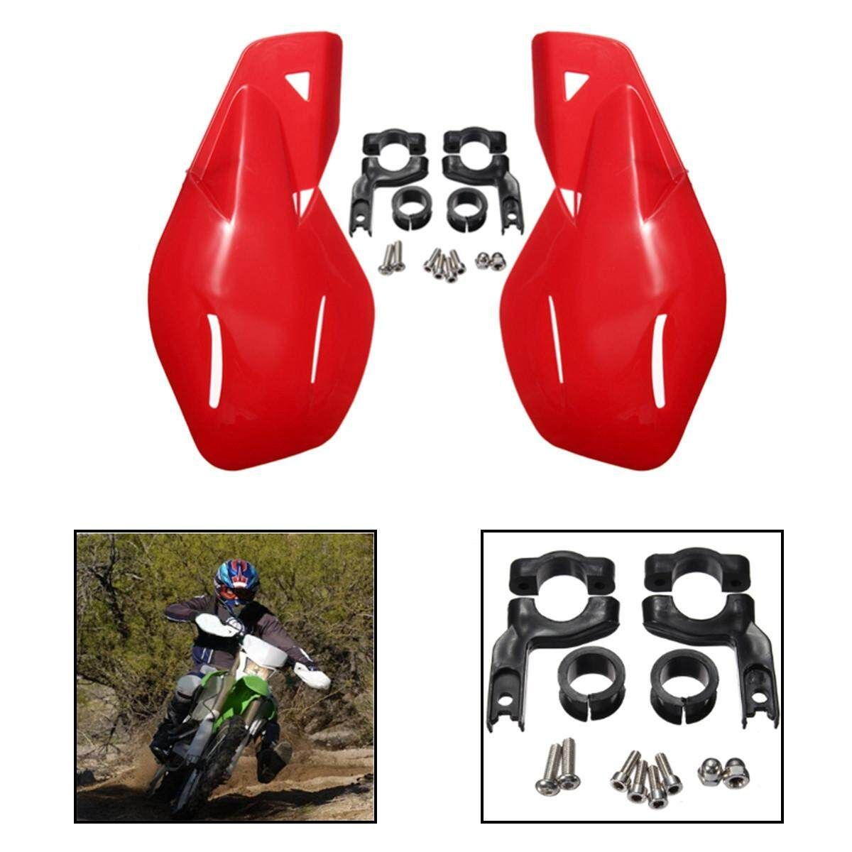 Ediors Dirt Bike ATV MX Motocross Motorcycle Hand Guards Handguards W/Mount Kits Red Red (red)