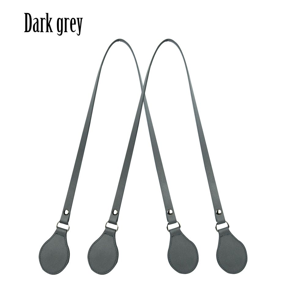 Arrival Long Edge Painting Handles Faux Leather Flat PU Belt Drop End With Silver Rivet